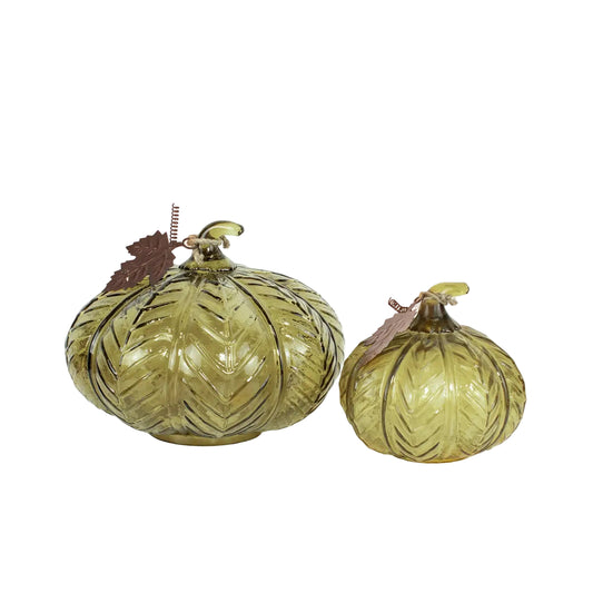 Green Glass Pumpkin