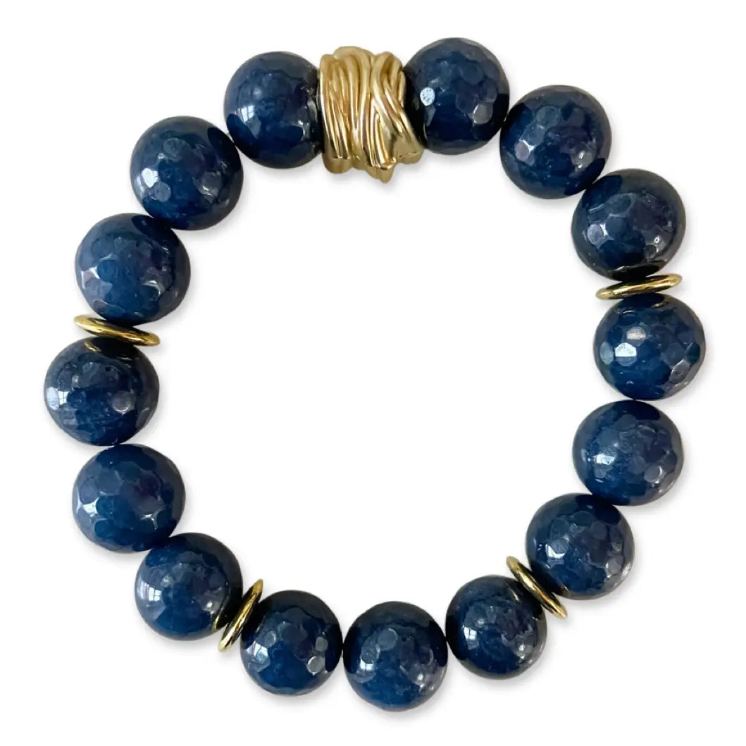 Indigo Beaded Bracelet