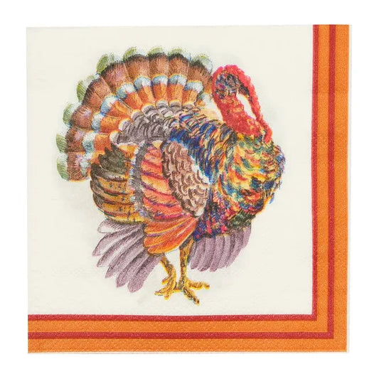 Cocktail Napkin - Colorful Turkey