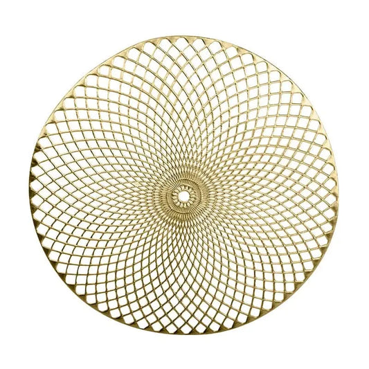 Gold Vinyl Round Placemat