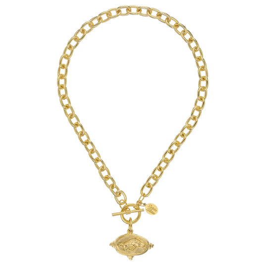 Razorback Intaglio Toggle Necklace