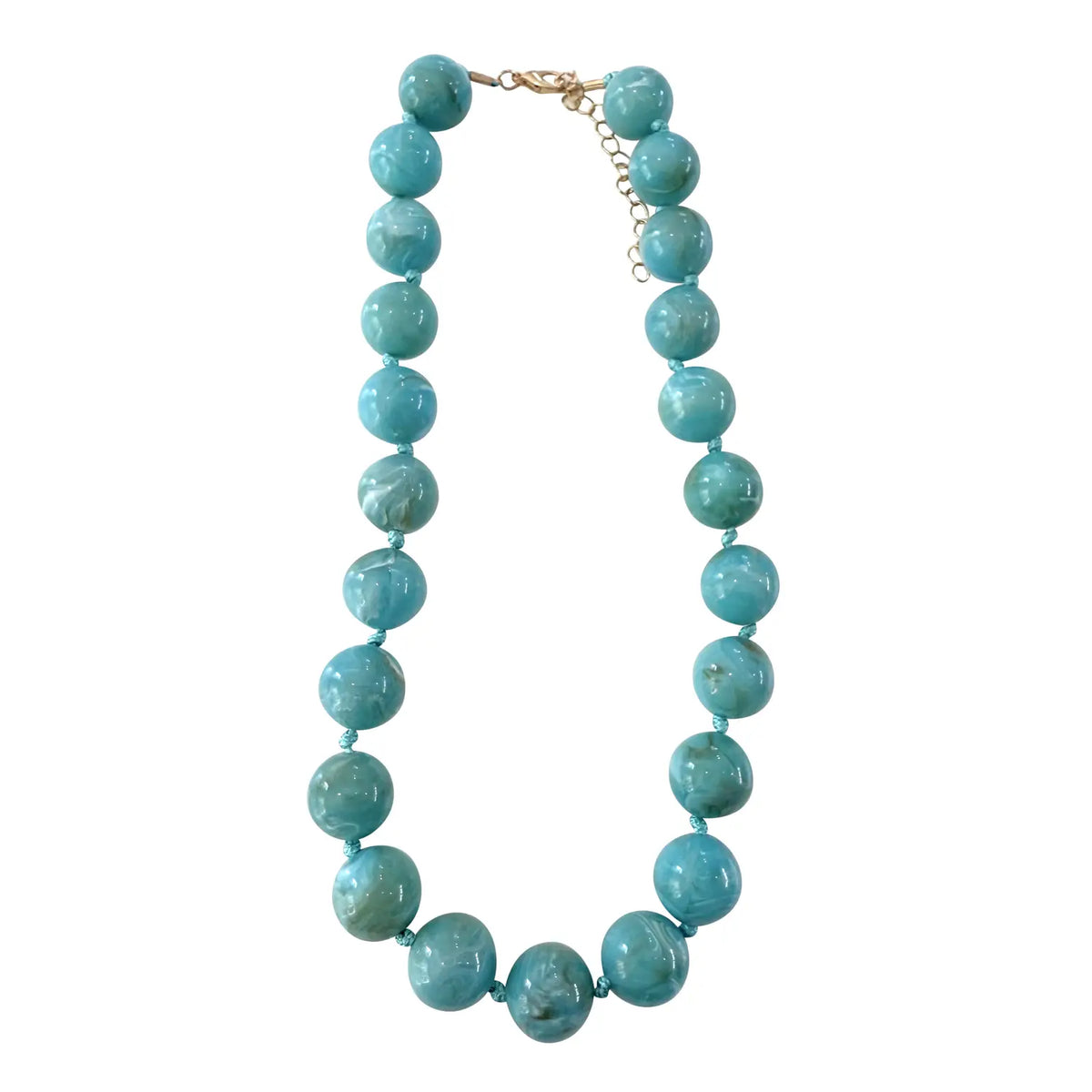 Turquoise Round Beaded Necklace