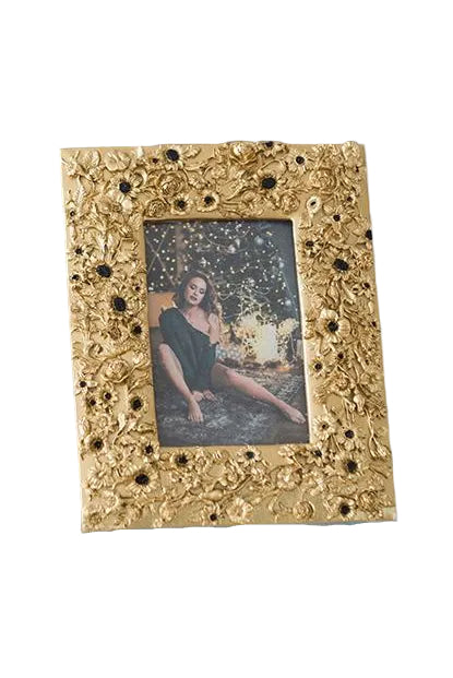 Gold Floral Frame - 7.5x9.5