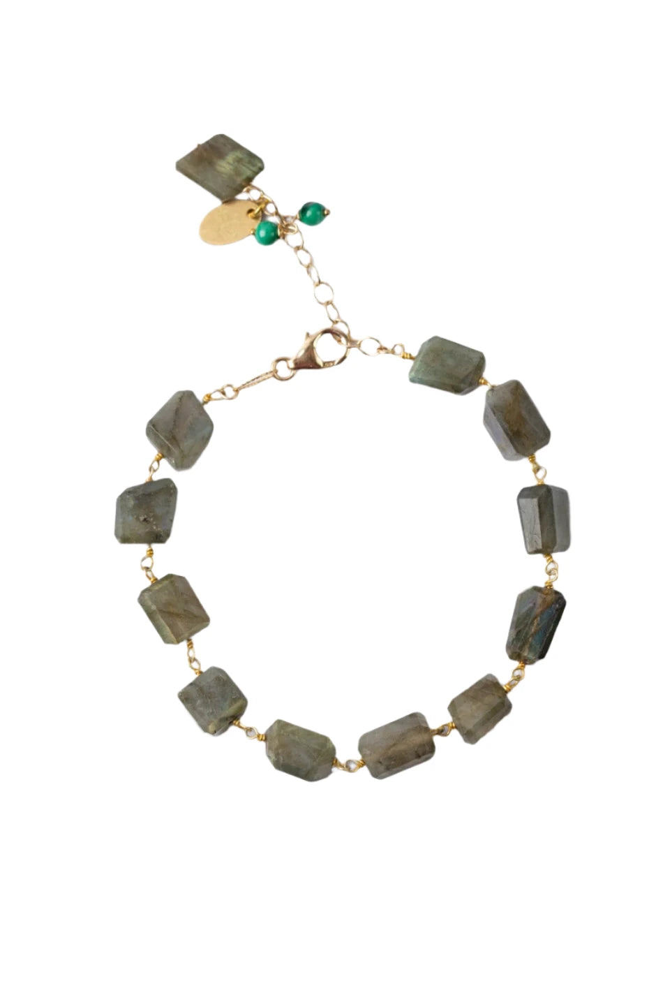 Verdant Labradorite Malachite Bracelet