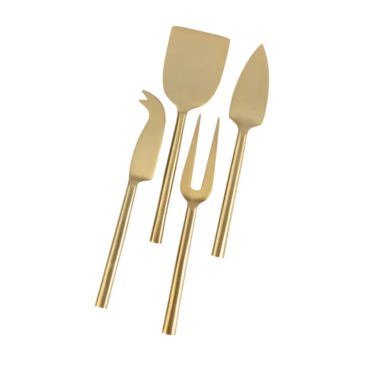 Gold Cheese Serving Utensils S/4