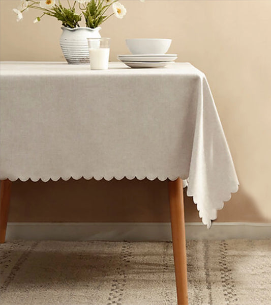 Tablecloth - Scalloped Beige