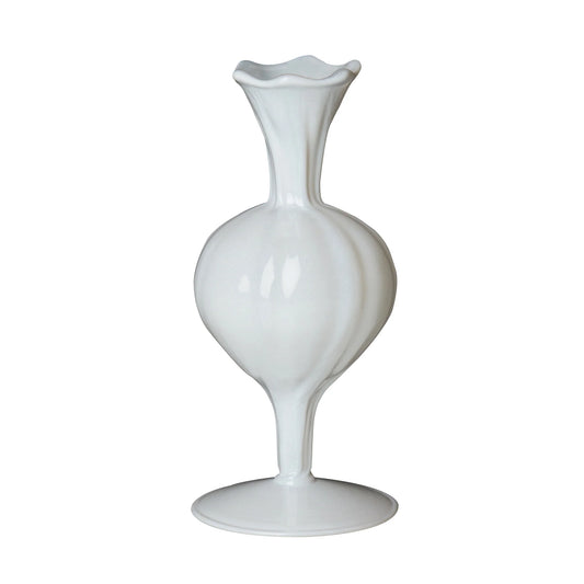 White Tulip Bud Vase