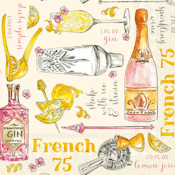 Cocktail Napkin - French 75