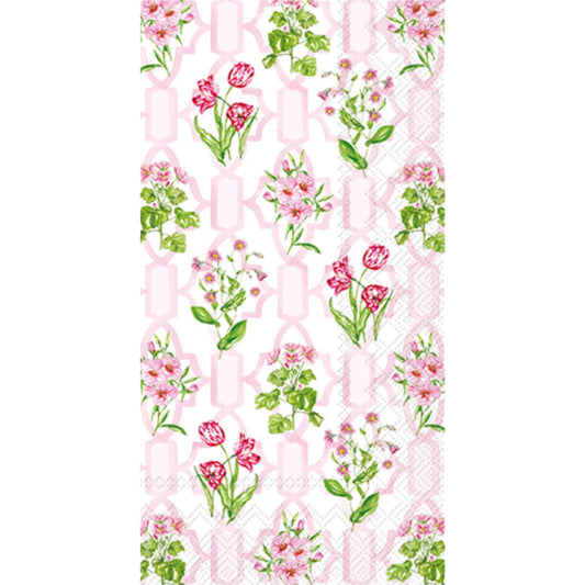 Guest Napkin - Pink Trellis