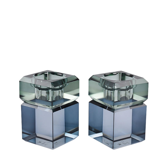 Two Tone Candleholder S/2