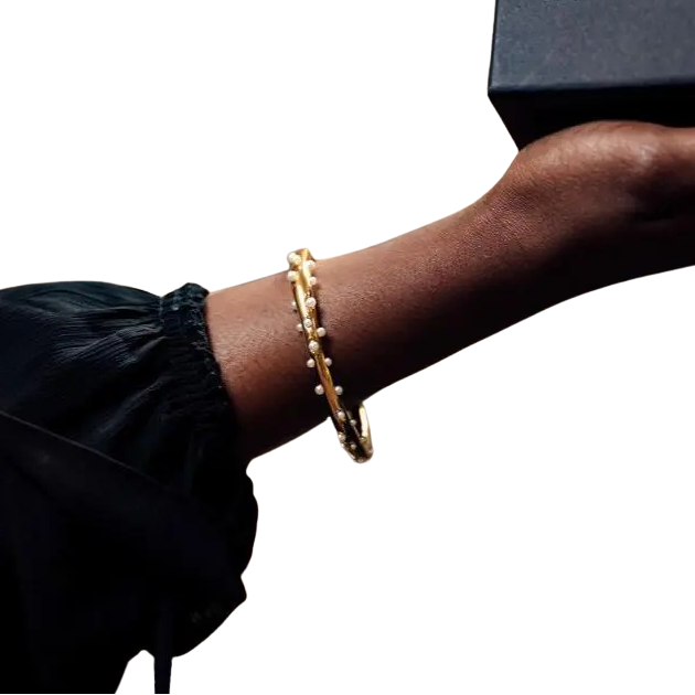 Pearl Studded Cuff Bracelet