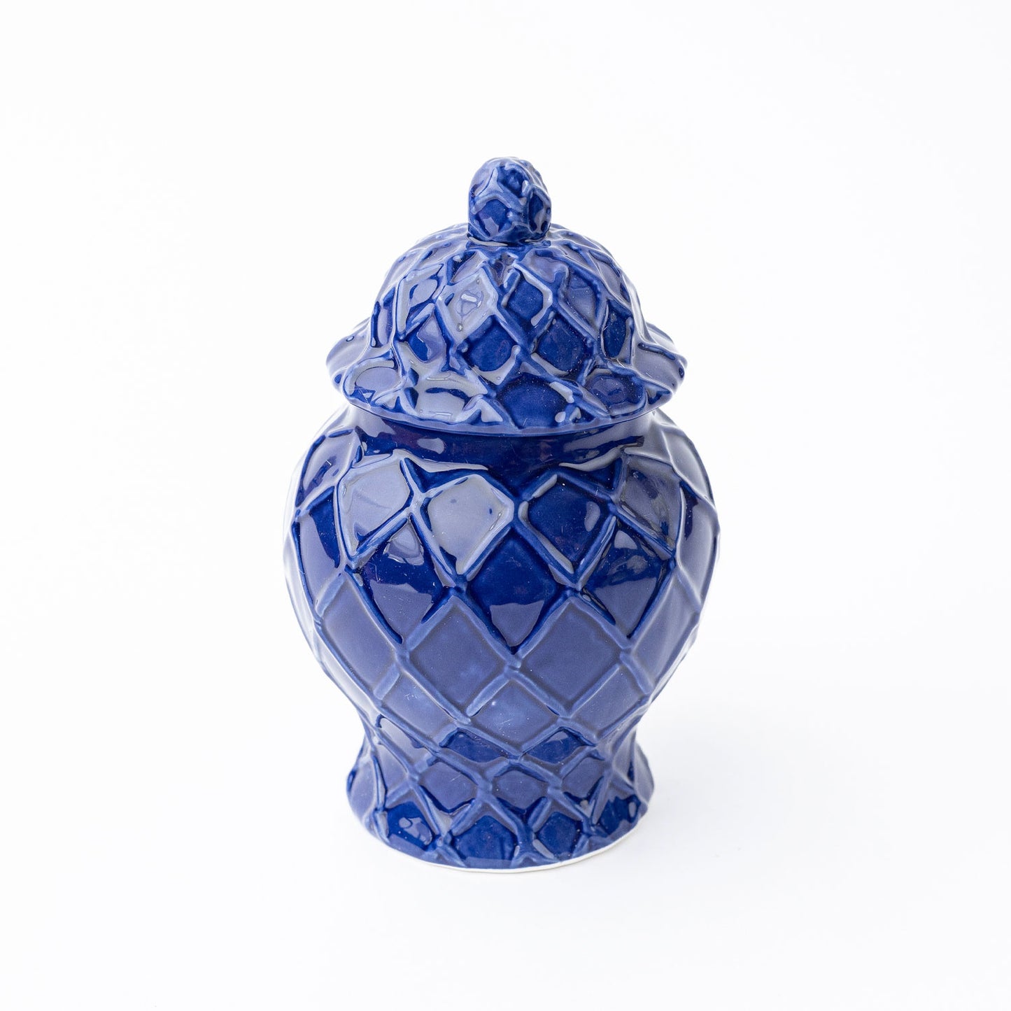 Navy Textured Ginger Jar