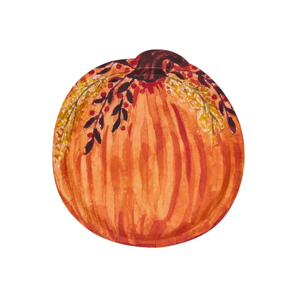 Paper Plate (Large) - Amber Harvest Pumpkin Assortment