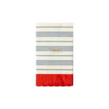 Guest Napkin - Striped Scallop