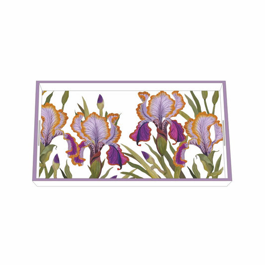 Bold Floral Wooden Tray