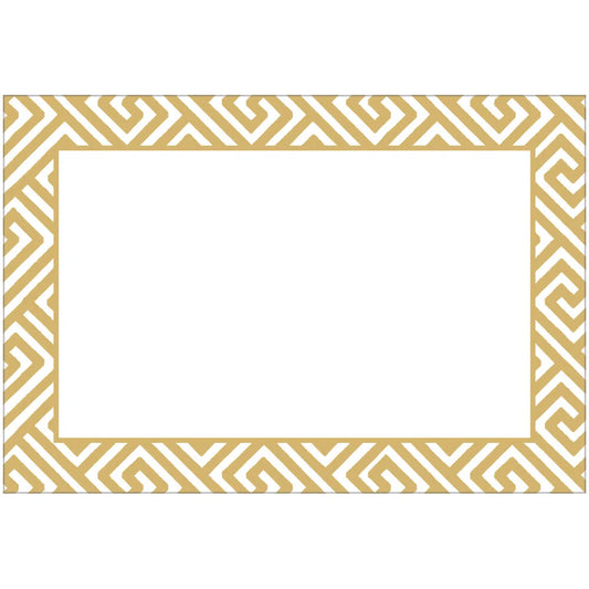 Place Cards S/8 - Gold Fretwork
