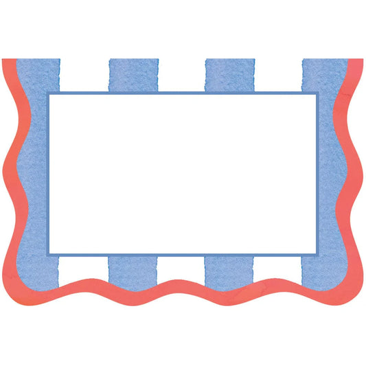 Place Cards - Striped Scallop