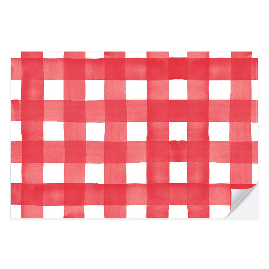 Paper Placemat - Red Gingham