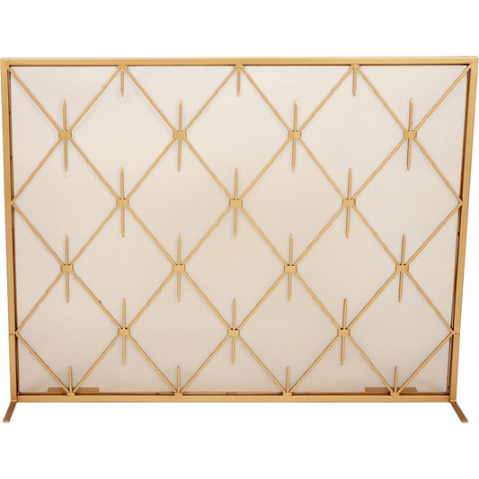 Fireplace Screen - Gold Diamond