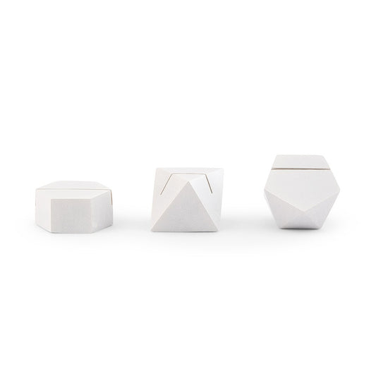 Geo Place Card Holder S/6 - White