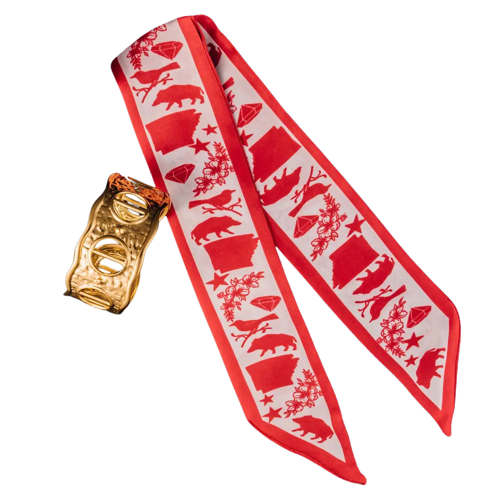 Arkansas Scarf Cuff Bracelet
