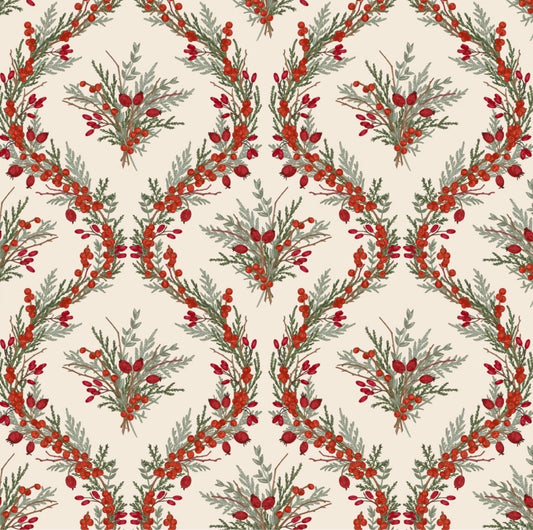Cocktail Napkin - Ilex Damask