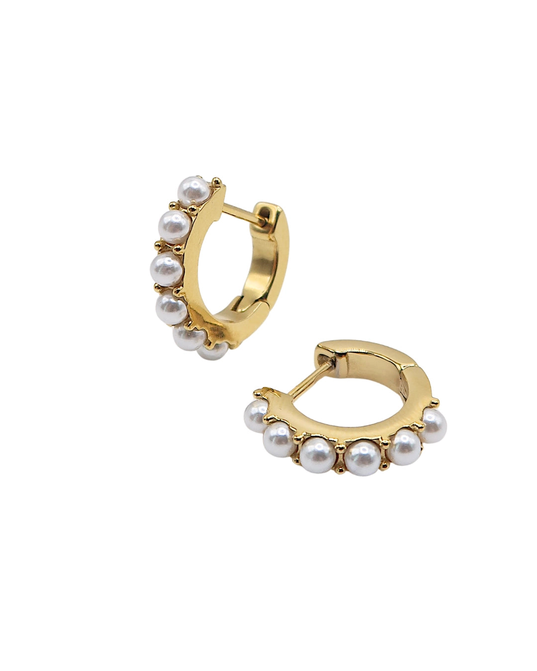 Pearl Huggie Hoop Earring