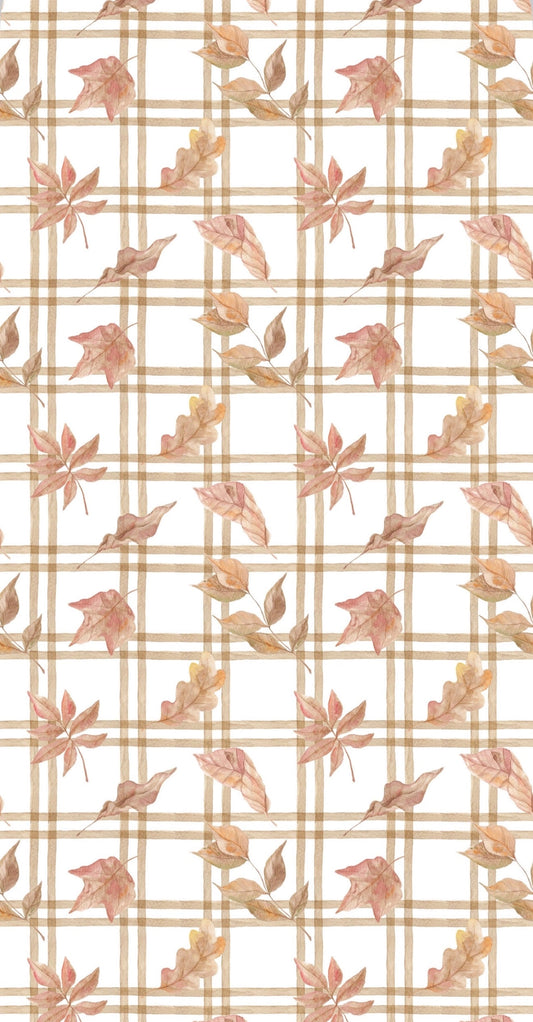 Guest Napkin - Gingham Leaves