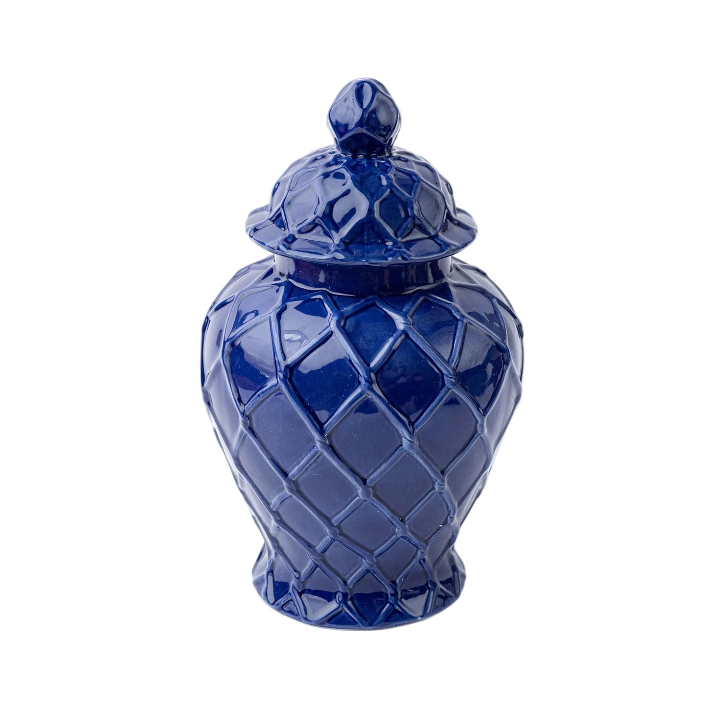 Navy Textured Ginger Jar