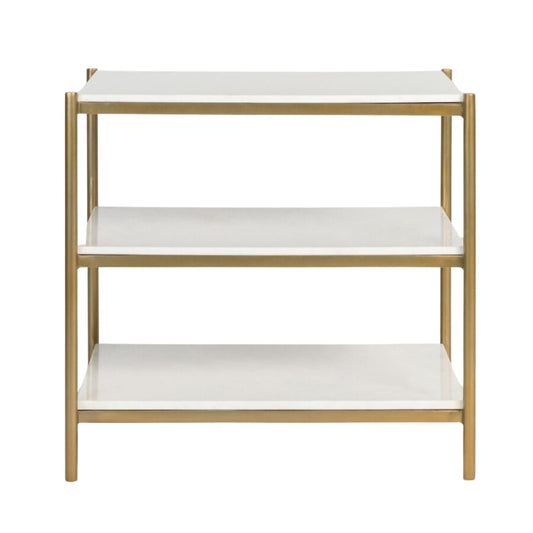 Marble/Brass End Table
