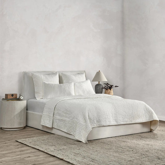 Bari Velvet Quilt Set - Cloud
