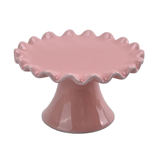 Ruffled Cake Stand - Pink