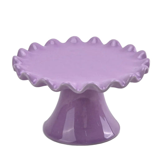 Ruffled Cake Stand - Purple