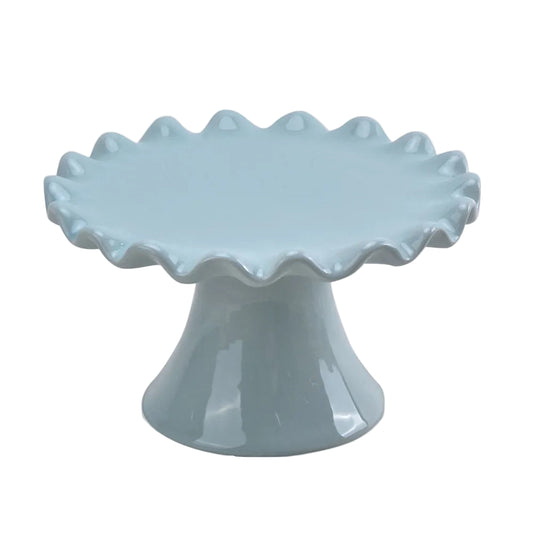 Ruffled Cake Stand - Blue
