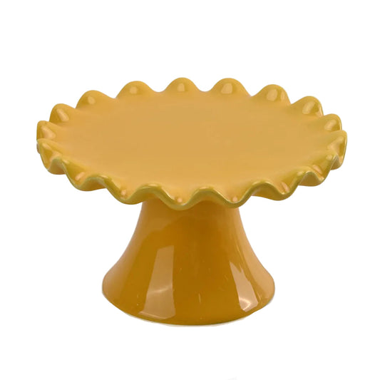 Ruffled Cake Stand - Yellow