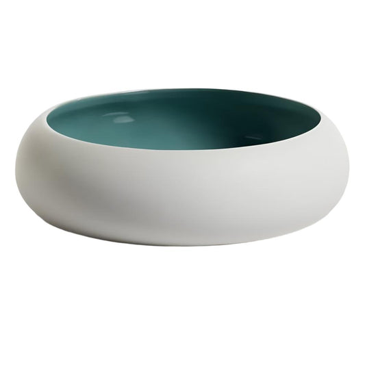 Glazed Aqua Serving Bowl