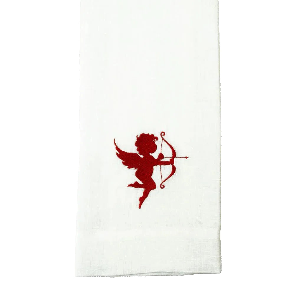 Tea Towel - Embroidered Cupid