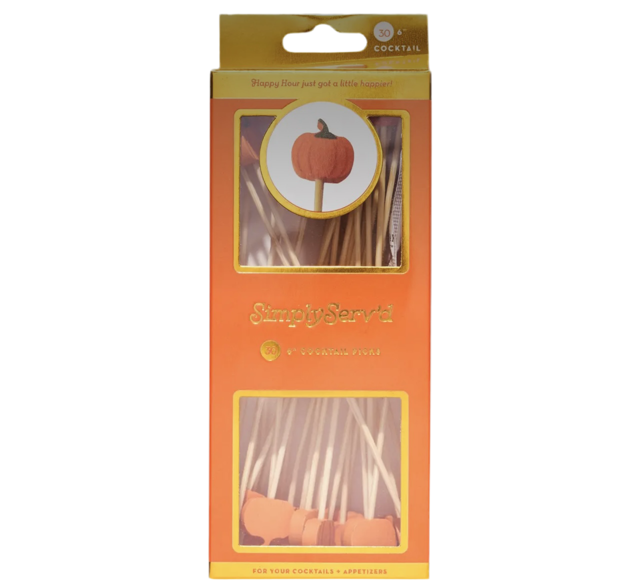 Bamboo Picks - Pumpkin