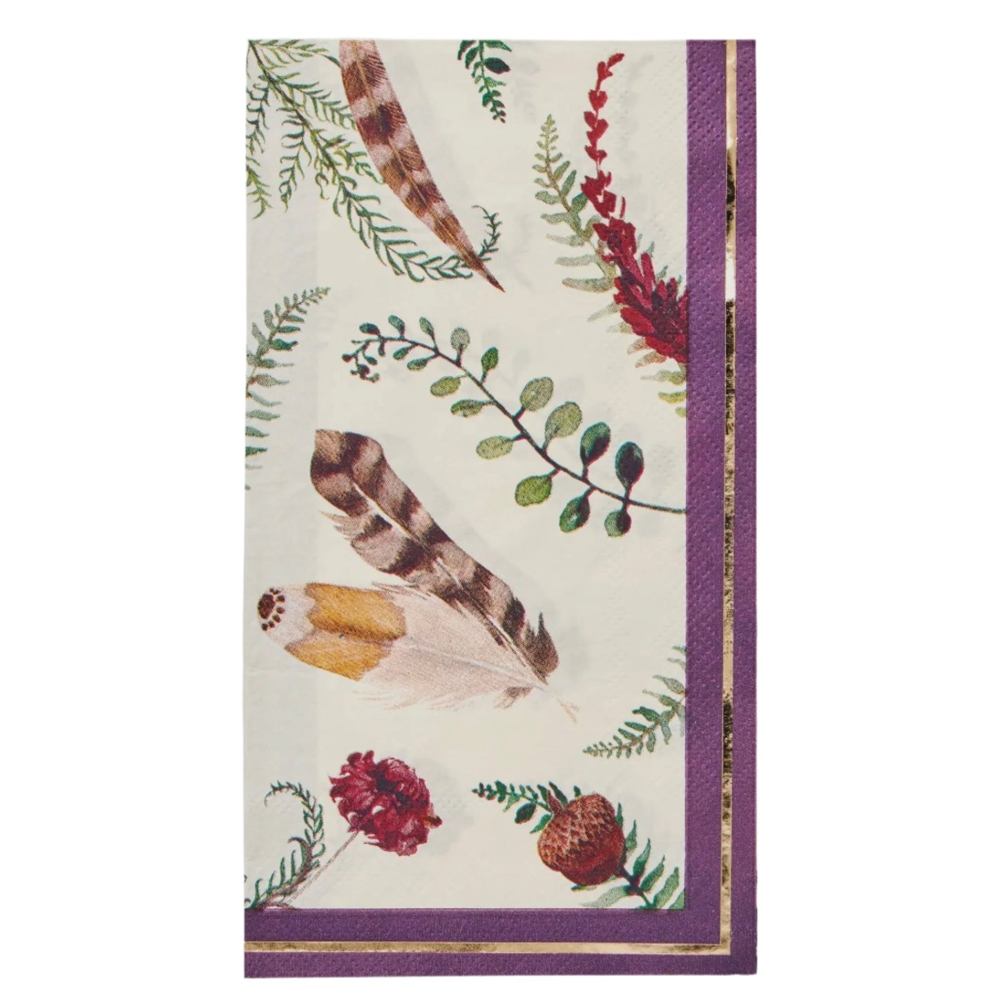 Guest Napkin - Pheasant Feathers