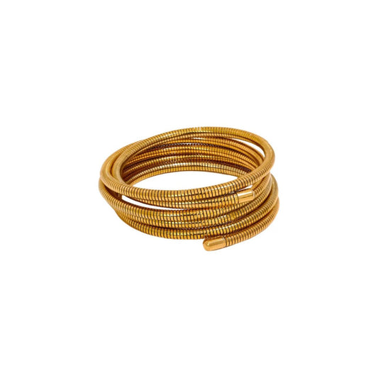 Gold Coil Wrap Bracelet