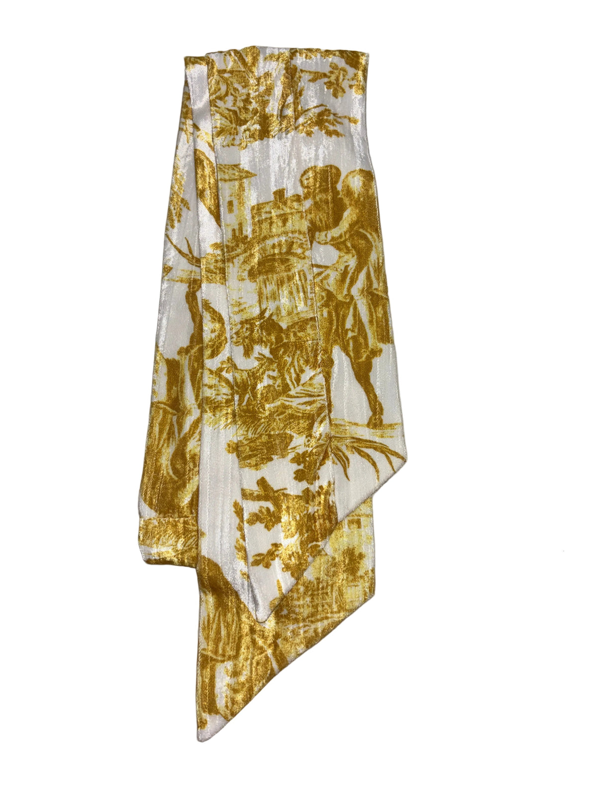 Velvet Wreath Sash - Yellow Toile