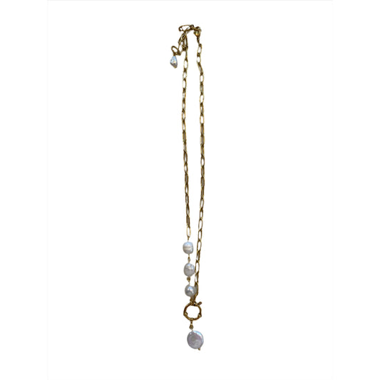 Pearl White Toggle Necklace