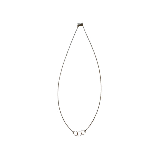 Trio Linked Circle Necklace - Silver