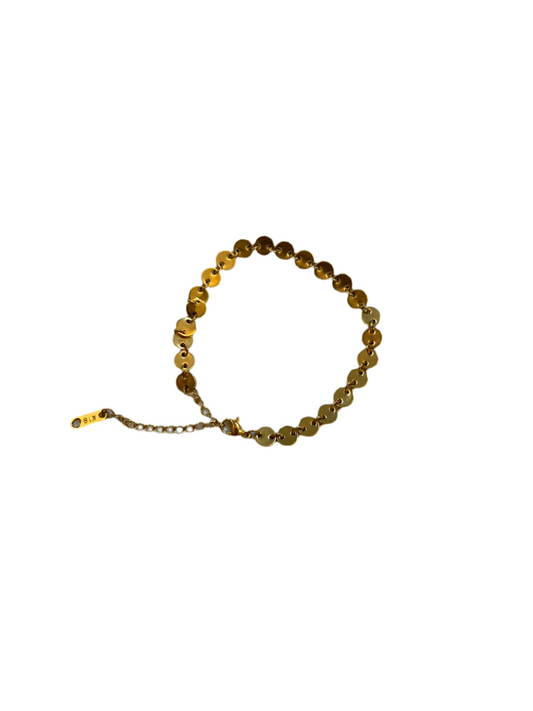 Gold Plated Disc Bracelet