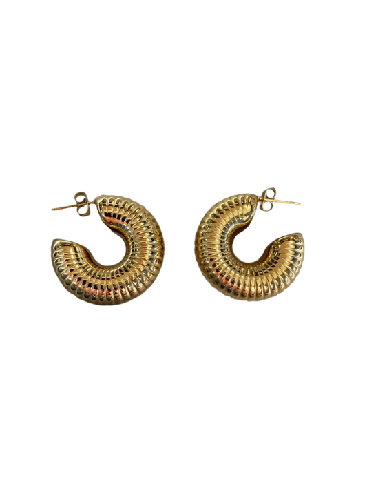 Calloway Textured Hoop Earring