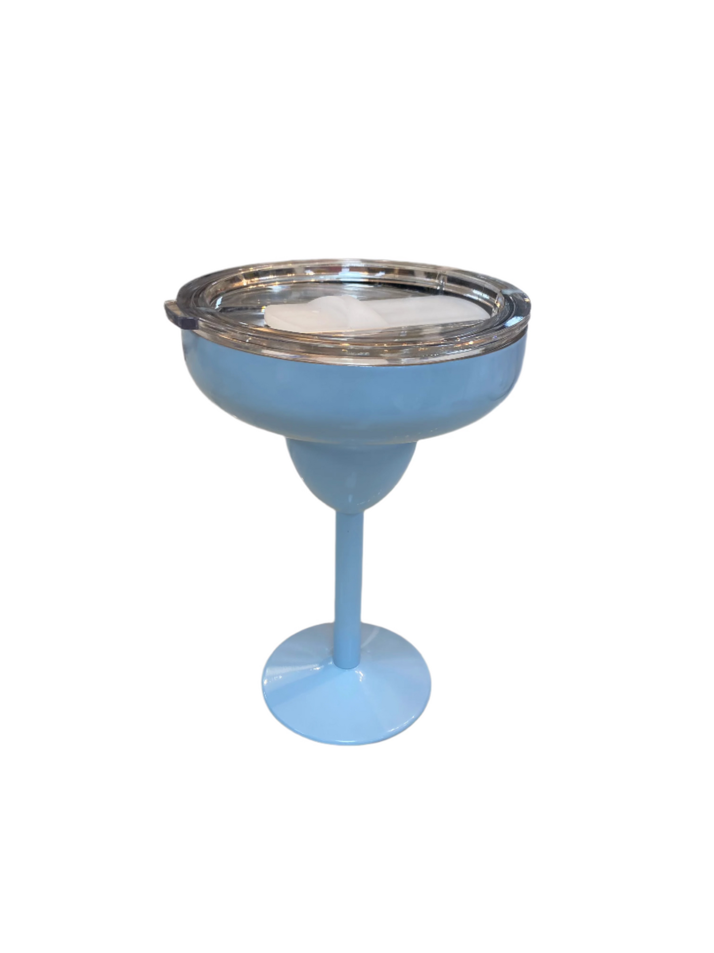 Margarita Glass with Lid/Straw - Blue