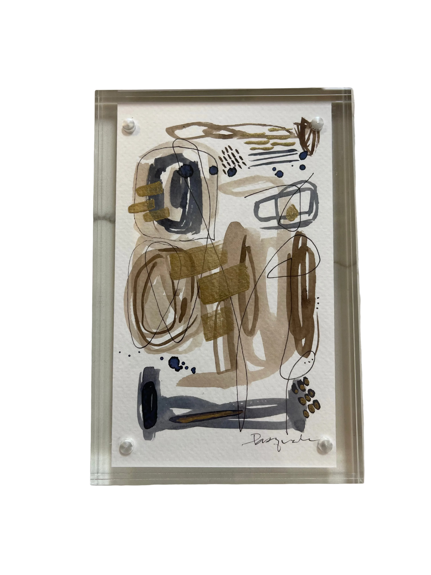 Moody Abstract Watercolor/Acrylic Frame II