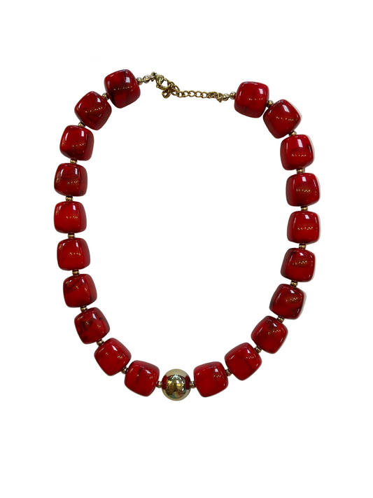 Red Beaded Necklace