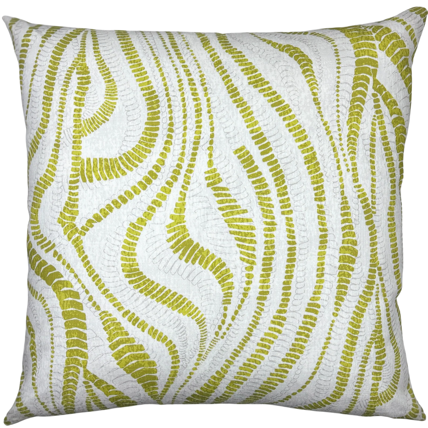 Citron Feathers Pillow - 22x22