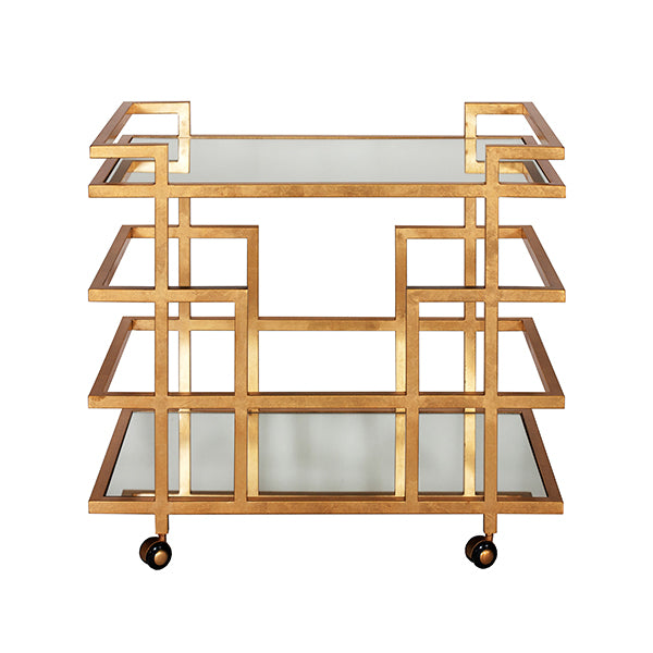Gold Leaf Bar Cart